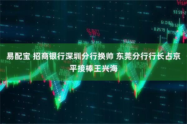 易配宝 招商银行深圳分行换帅 东莞分行行长占京平接棒王兴海